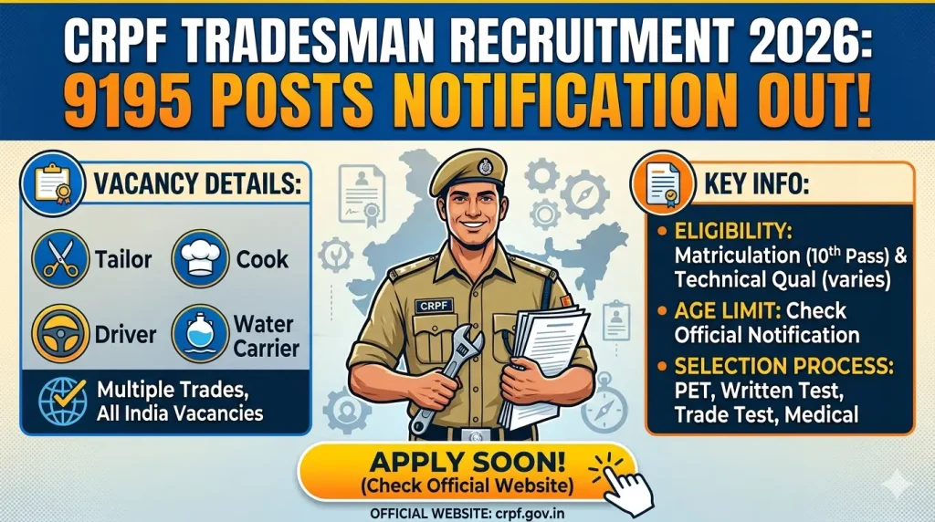 CRPF Tradesman Recruitment