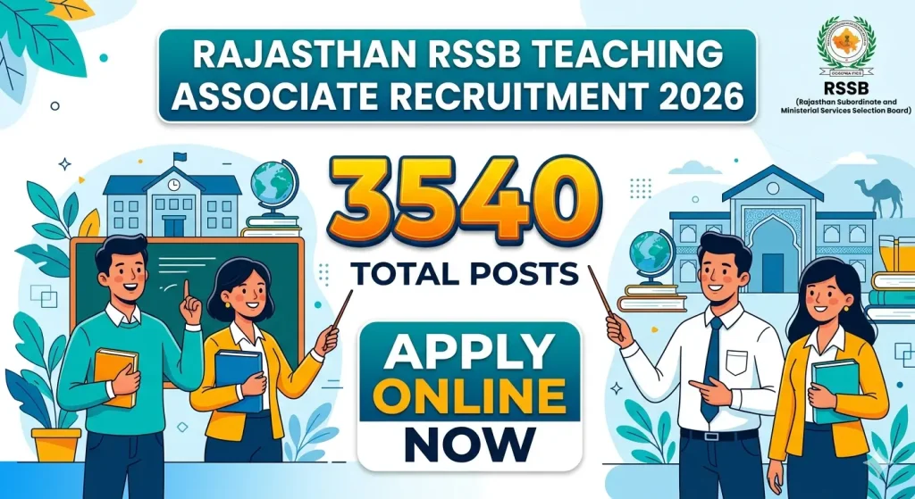 Rajasthan RSSB Teaching Associate Recruitment 2026