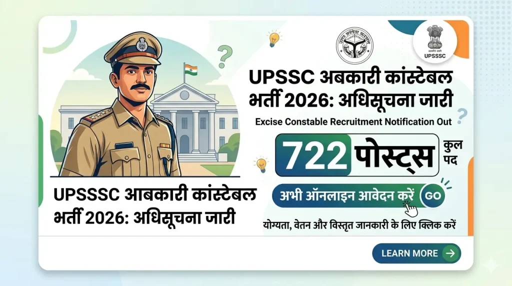 UPSSSC Excise Constable Recruitment 2026