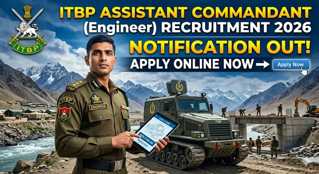 ITBP Assistant Commandant (Engineer) Recruitment 2026 – Notification Out, Apply Online