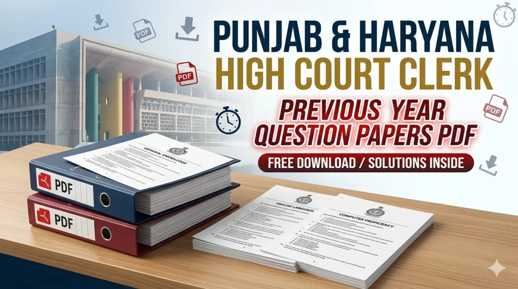 Punjab and Haryana High Court Clerk Previous Year Question Papers PDF