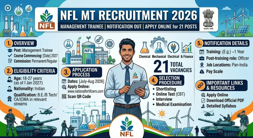 NFL MT Recruitment 2026 Notification Out – Apply Online for 21 Posts