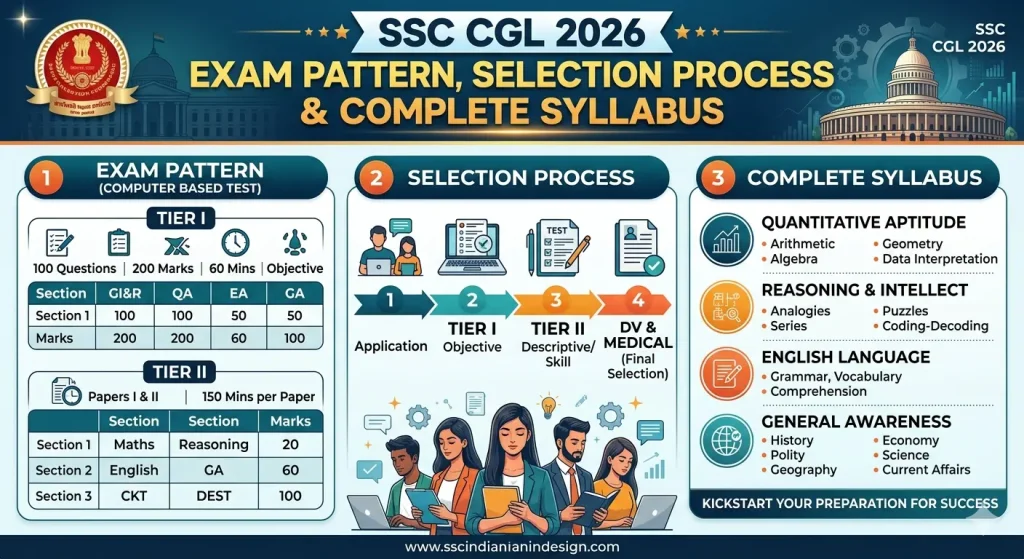 SSC CGL 2026 Exam Pattern, Selection Process & Complete Syllabus