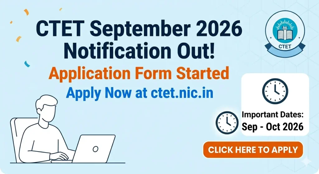 CTET September 2026 Notification